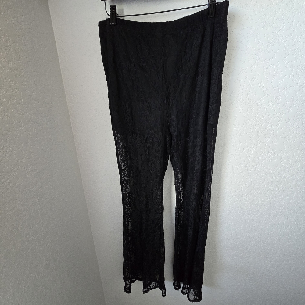 Elegant Black Lace Pants